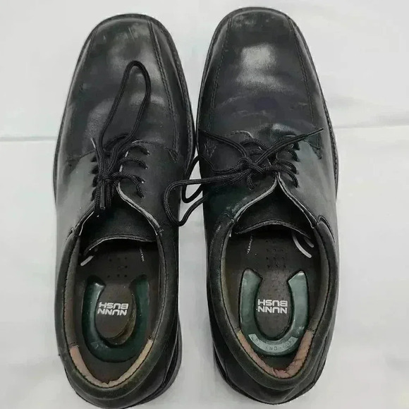 Nunn Bush Mens Black Marcell Lace Up Bike Toe Leather Oxford Dress Shoes Size 8M - Picture 13 of 13
